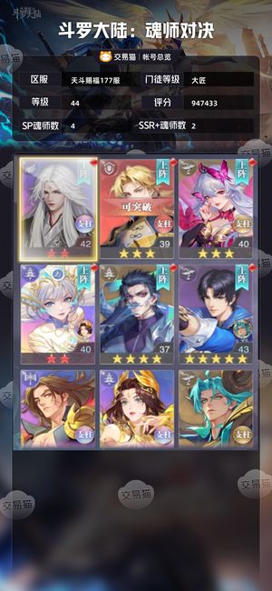 斗罗大陆：魂师对决【大匠,44级】红二王林（悬赏榜一）