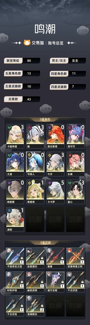 鸣潮【80级】 鸣潮性价比强度号