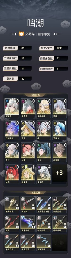 鸣潮【80级】 80级开服账号