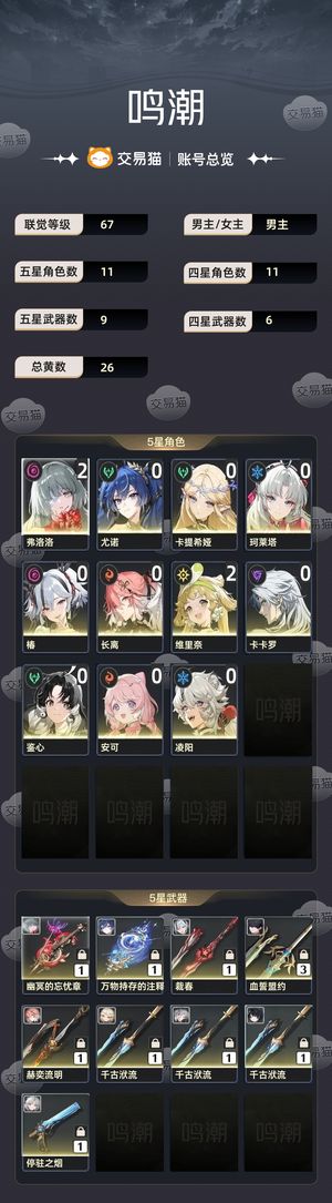 鸣潮【67级】 弗洛洛，卡提