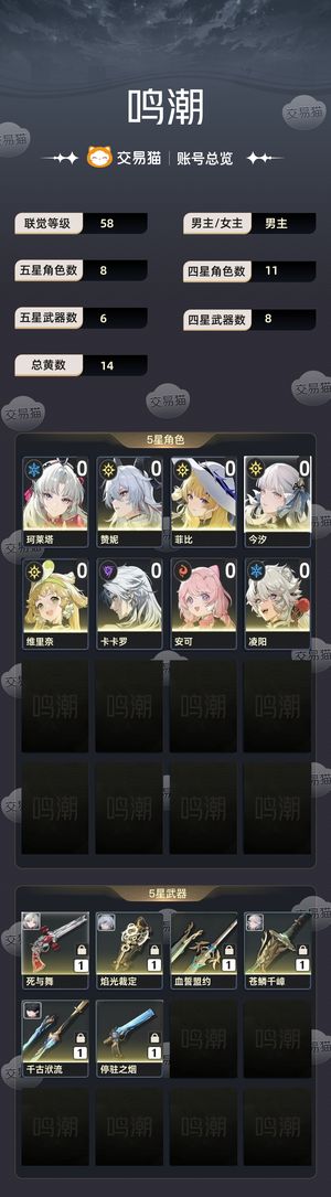 鸣潮【58级】 极品开局号