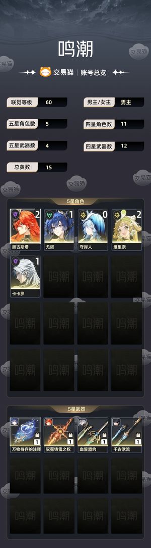 鸣潮【60级】 月卡21奥古