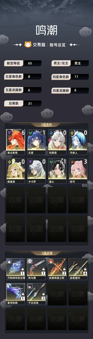 鸣潮【苹果版】【65级】 满命奥古斯塔6 2