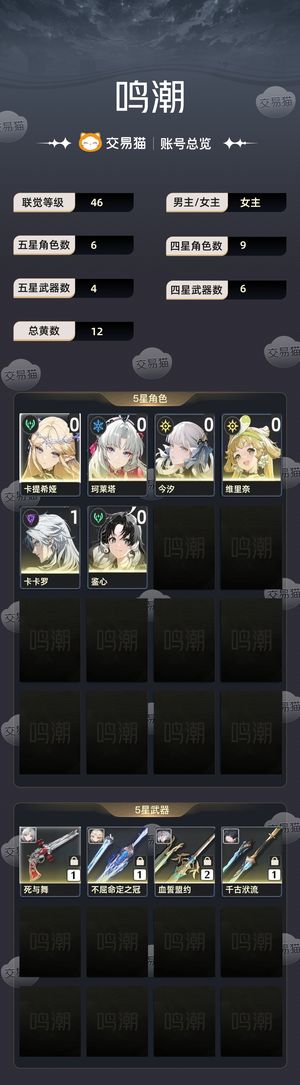 鸣潮【46级】 有凤皮，自己看看吧