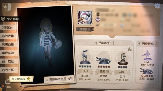 第五人格【115级】 加特扎克壹原侑子等