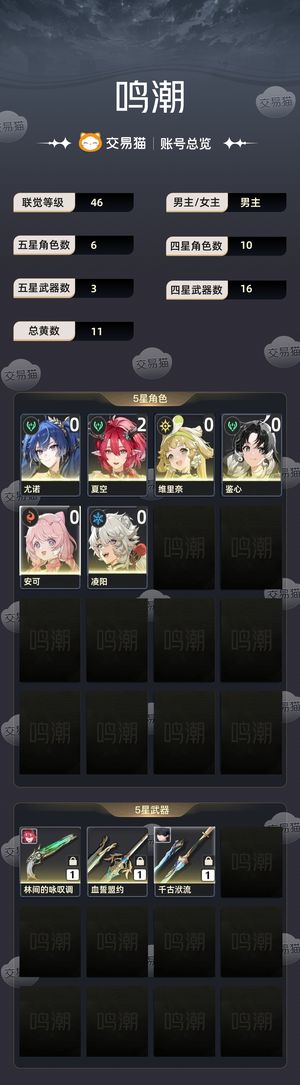 鸣潮【46级】 21夏空，10诺