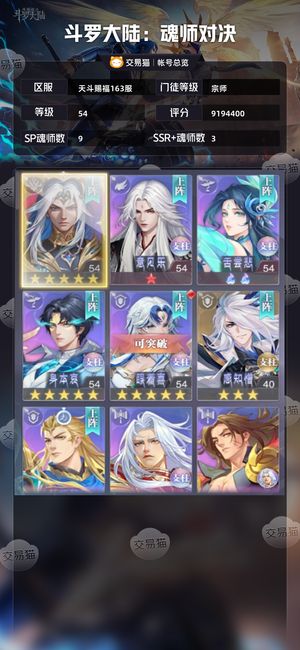 斗罗大陆：魂师对决【宗师,54级】详情请看图