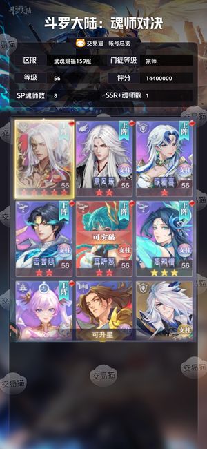 斗罗大陆：魂师对决【宗师,56级】 红五双神看截图看描述