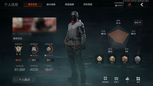 暗区突围库存价值展示中 1近战武器 信誉5级 王牌