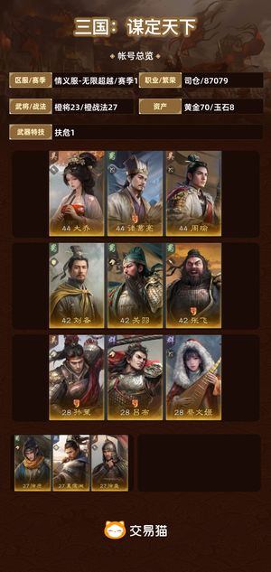 三国：谋定天下【苹果版】【赛季1】 冲了1k 