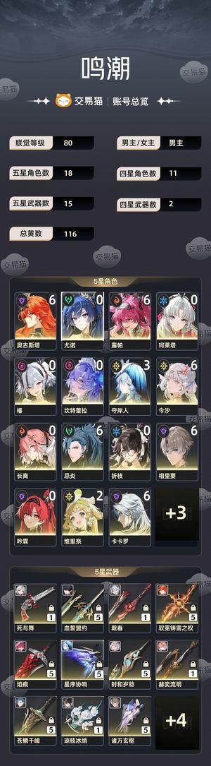 鸣潮【80级】 多满命满精