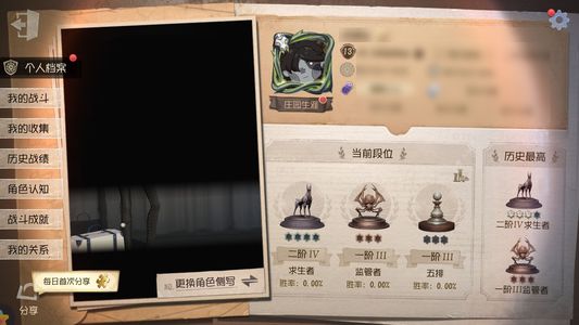 第五人格【13级】 喜多川11紫1.1w紫薯