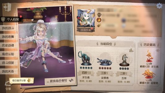 第五人格【15级】60金鸽子多180头3.2w氪