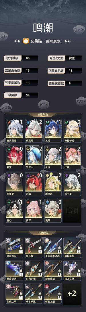 鸣潮【80级】 高练轮椅号看简介