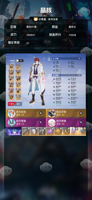 晶核【战力109031】 21低价甩卖