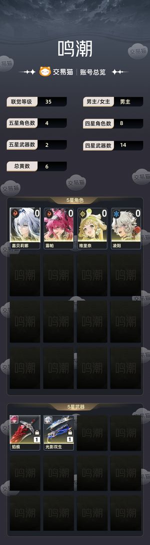 鸣潮【35级】 双火队，露帕嘉贝