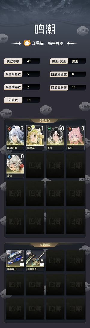 鸣潮【41级】 三加一嘉贝丽娜，退游急出