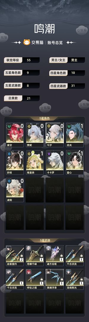 鸣潮【55级】 诚心卖 要的来