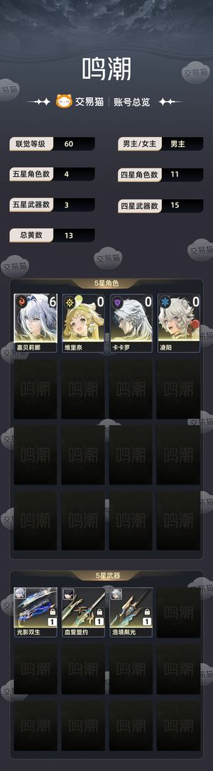 鸣潮【60级】 61嘉贝利纳
