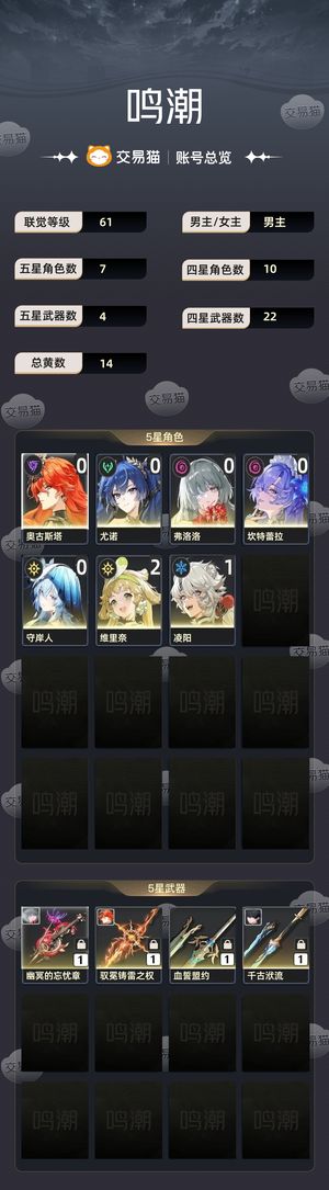 鸣潮【61级】 01日月守01弗坎维