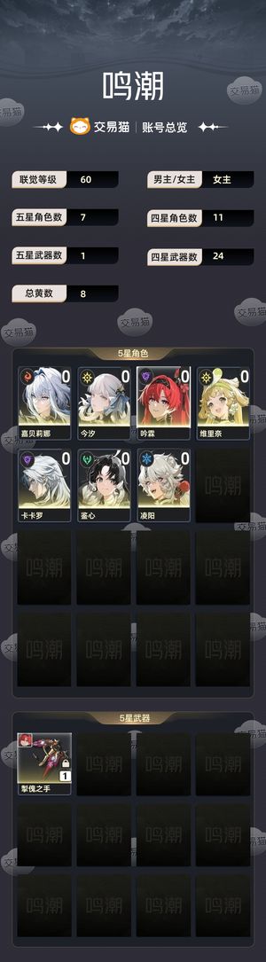 鸣潮【60级】 开服号，地图还有很多资源