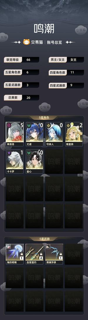 鸣潮【66级】 5命弗洛洛