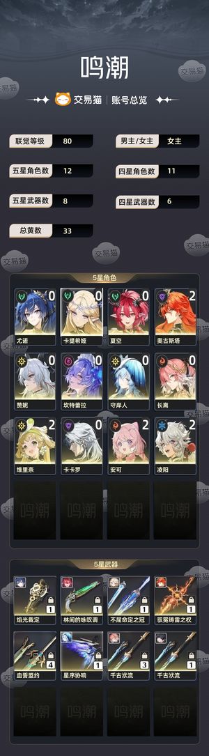 鸣潮【80级】 2 1奥古斯塔日月守