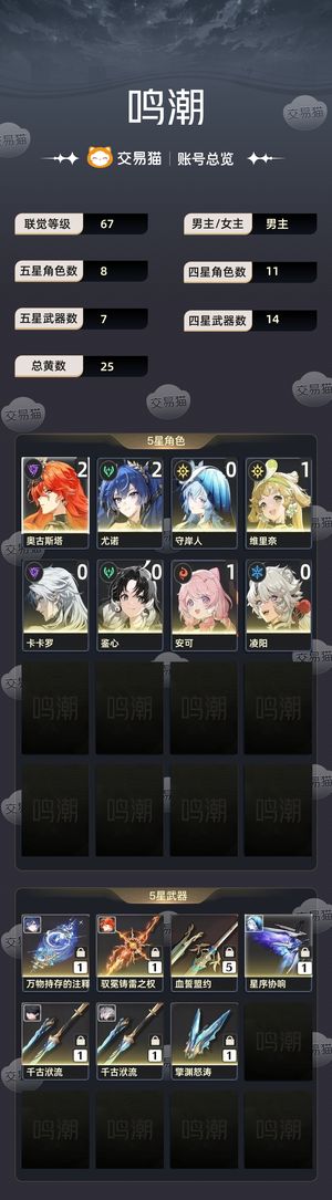 鸣潮【67级】 日月队双二加一