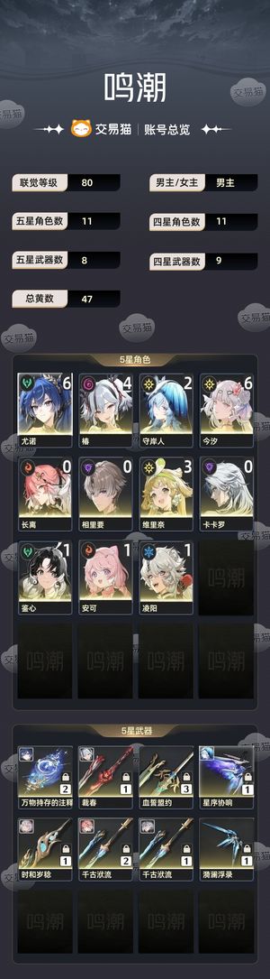 鸣潮【80级】 开服老号了