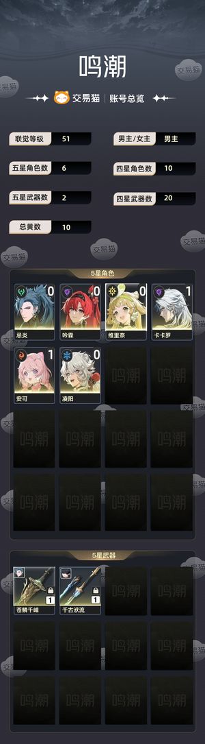 鸣潮【51级】 老号不玩了