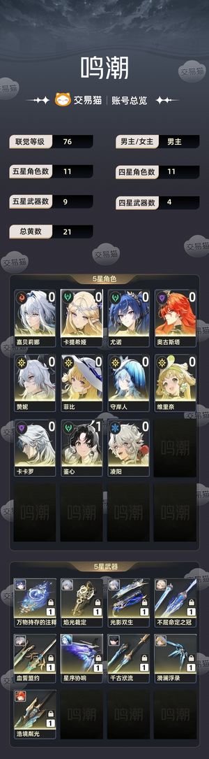 鸣潮【76级】 嘉贝莉娜号