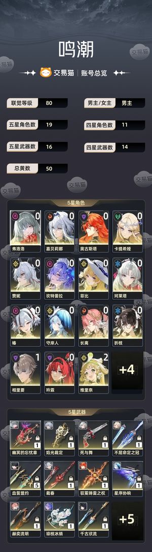 鸣潮【80级】 自抽自打退坑号