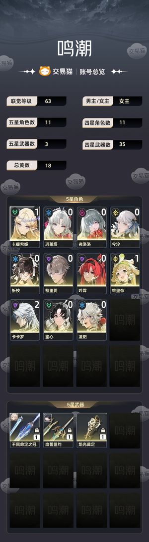 鸣潮【63级】 不玩了，退游了