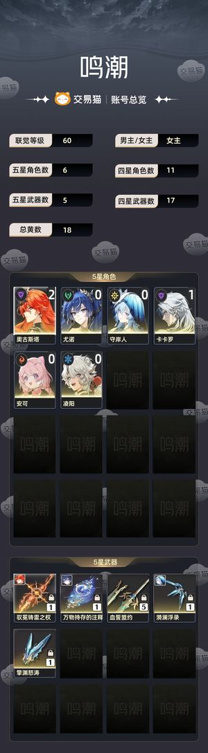 鸣潮【60级】 21奥古日月队