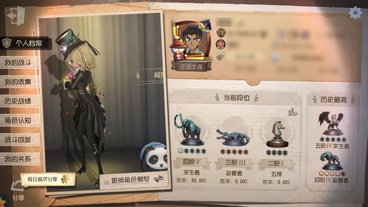 第五人格【73级】 裁决之酒惊鸿时之砂蒸汽少年