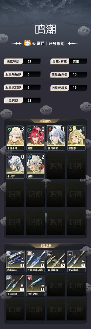 鸣潮【62级】 鸣潮卡提号