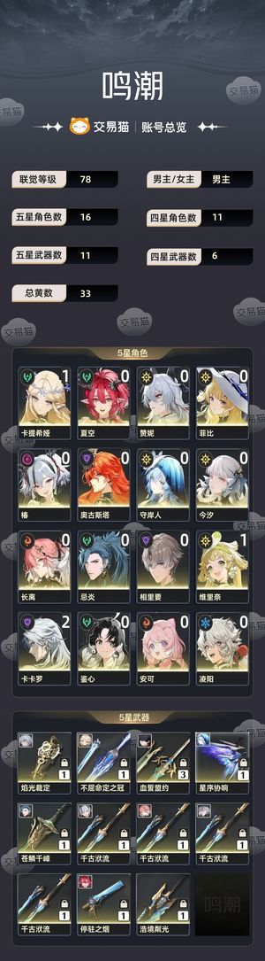 鸣潮【78级】 自玩鸣潮号