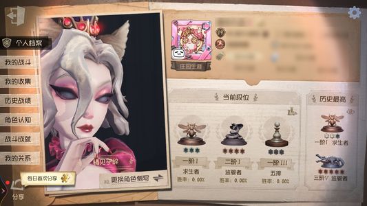 第五人格【19级】调香渔女kfc 红夫人女大公