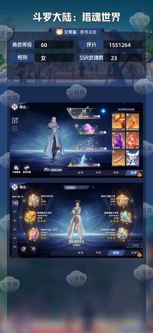 斗罗大陆：猎魂世界【60级】150w双神赐尘心，具体看图