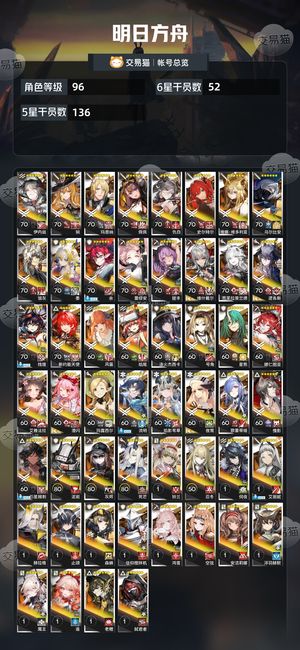 明日方舟【96级】明日方舟退游号