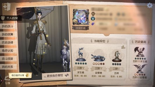 第五人格【66级】东风遥套宿伞高配