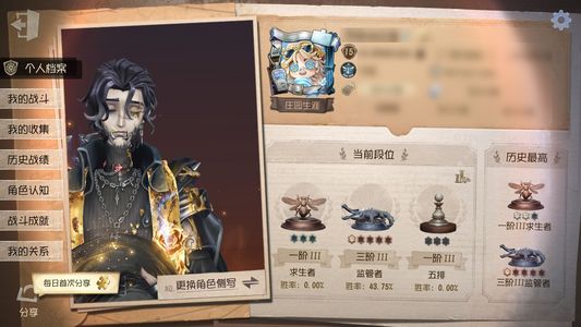 第五人格【15级】隐士限定金带联动紫皮