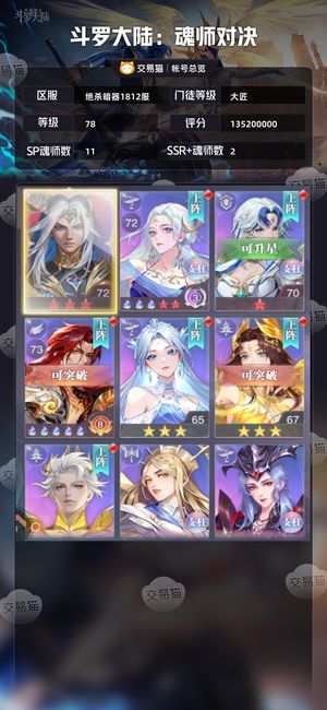 斗罗大陆:魂师对决【大匠,78级】 红五王林有蜕变,阿银,sp拖把