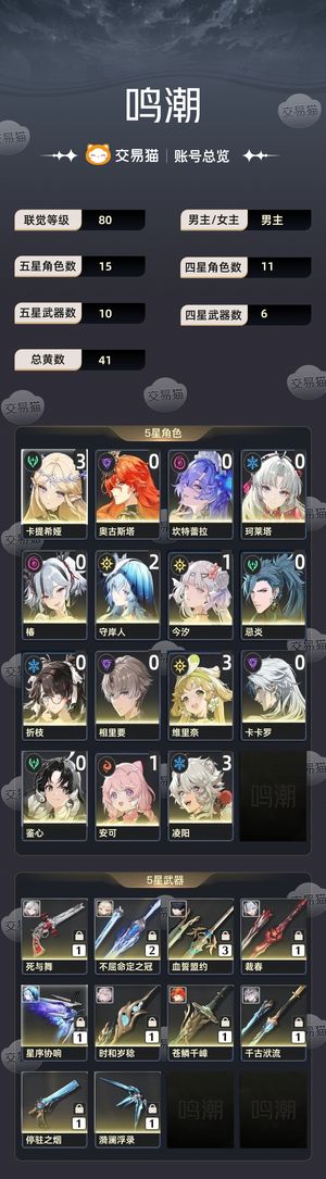 鸣潮【80级】 32卡21守小保底已够