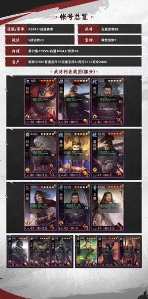 率土之滨武将全，试师新号 