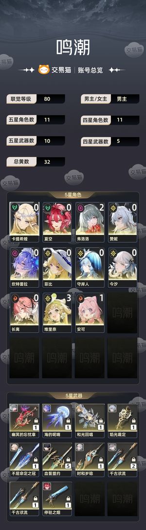 鸣潮【苹果版】【80级】 满级高练度