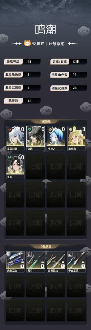 鸣潮【48级】 01嘉仇守