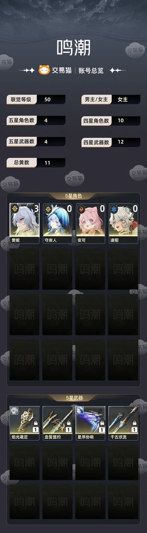 鸣潮【50级】 鸣潮赞妮账号