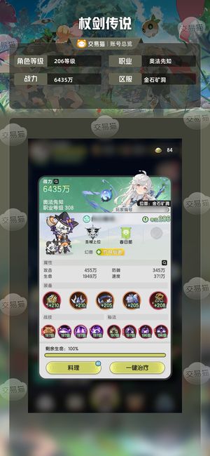 杖剑传说【206级】7k精氪 区前40 有资源