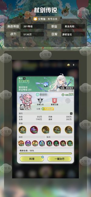 杖剑传说【201级】5100w贤者